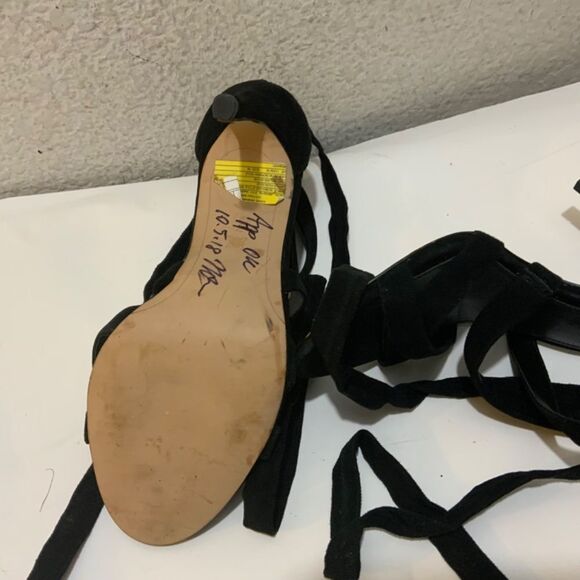 BCBGeneration Janine Lace Up Heeled Sandals, Black, Womens 7 M - Picture 8 of 12